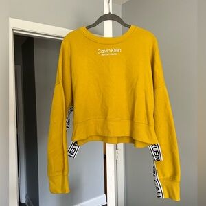Calvin Klein Yellow Performance Crew Sweatshirt